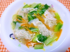 小松菜のスープワンタン