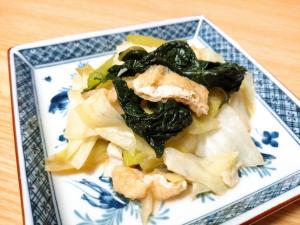 レンジで キャベツと小松菜と油揚げの煮物 レシピ 作り方 By はじゃじゃ 楽天レシピ