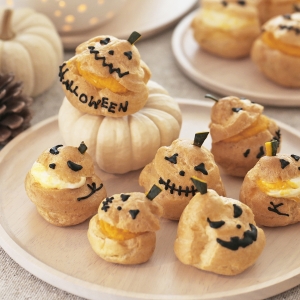 ハロウィンに かぼちゃのシュークリーム レシピ 作り方 By 楽天出店店舗 Koz Life 北欧雑貨のお店 楽天レシピ