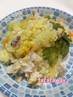 鯛のアラで低予算 鯛のパエリア レシピ 作り方 By Tatataway 楽天レシピ