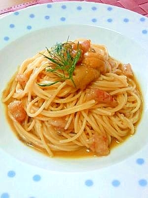 うにと甘エビの冷製パスタ レシピ 作り方 By Pear Recipe 楽天レシピ