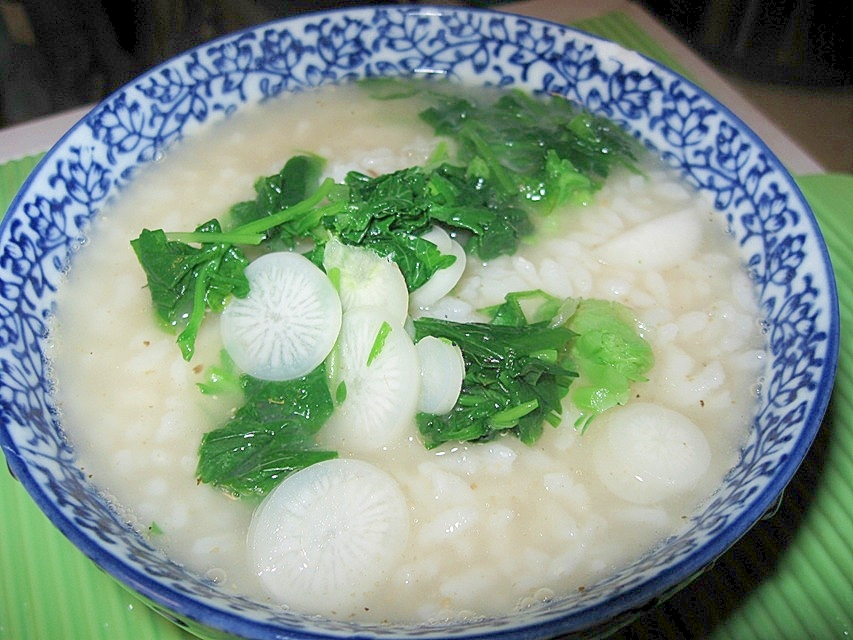 鯖のへしこで作る旨みたっぷり七草粥