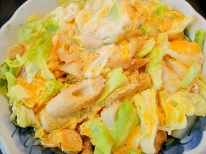 キャベツと油揚げの卵とじ レシピ 作り方 By Mint74 楽天レシピ