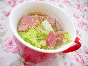 ほんだしde ベーコンと白菜のスープ レシピ 作り方 By 小太郎１２１２ 楽天レシピ
