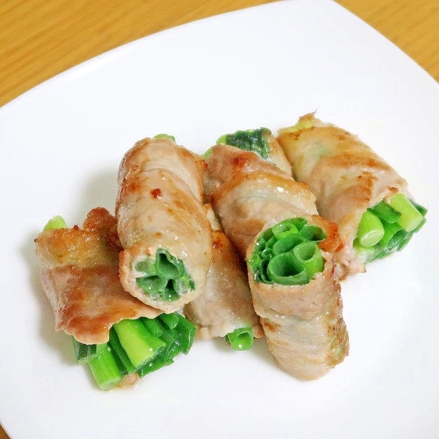 小ねぎ（青葱）の豚バラ巻き☆簡単おつまみ★減塩志向