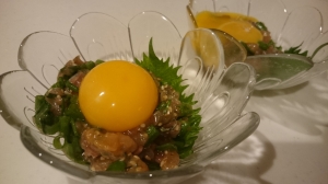 美味しい 鯵なめろう 卵黄のせ レシピ 作り方 By Asian0531 楽天レシピ
