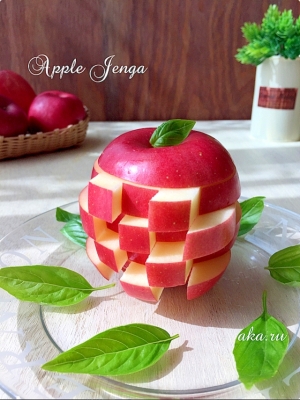 パーティーにオススメ 丸ごとリンゴで ジェンガ レシピ 作り方 By Aka Ru 楽天レシピ