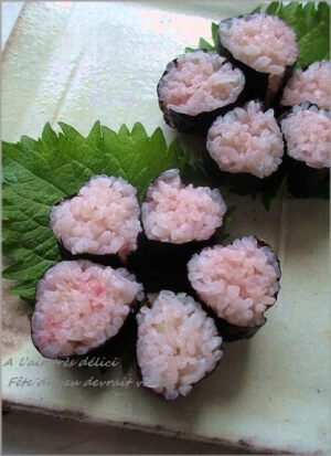 今年も桜が咲きました 桜の花の飾り巻き寿司 レシピ 作り方 By はなまる子 楽天レシピ