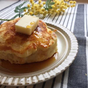 強力粉で作る美味しいさっくり もっちりパンケーキ レシピ 作り方 By Mameko Kitchen 楽天レシピ