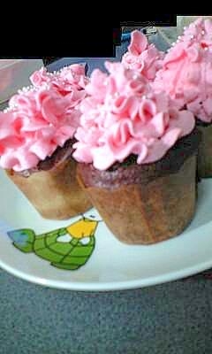 ピンクのカップケーキ レシピ 作り方 By Minarai Panda 楽天レシピ