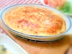 懐かしい味☆ハンバーグとポテトのグラタン