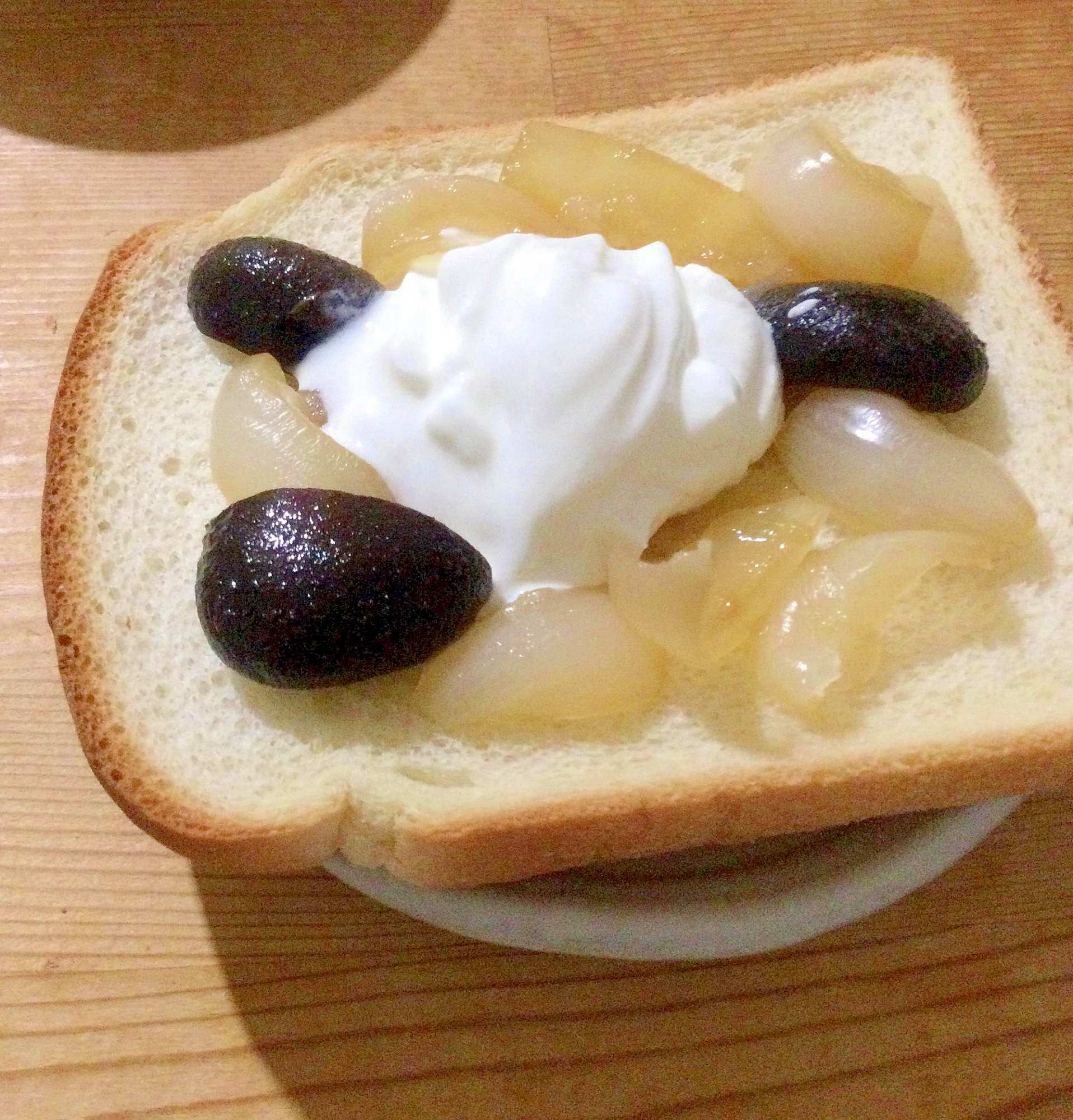 玉ねぎ椎茸ギリシャヨーグルトオープンサンド♪