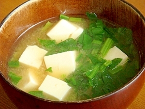 我が家の味噌汁 豆腐とほうれん草 レシピ 作り方 By えだまめ大好き 楽天レシピ
