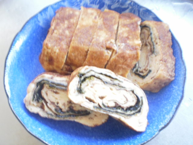 スキムミルクと海苔入り卵焼き