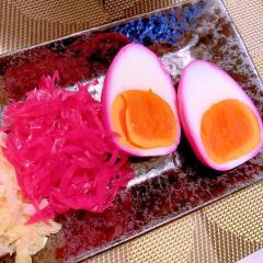 紫キャベツとゆで卵のピクルス