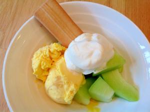 メロンとマンゴーアイスのデザート レシピ 作り方 By Findus 楽天レシピ