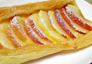 薄切りリンゴで素早くアップルカスタードパイ レシピ 作り方 By デラみーやん 楽天レシピ