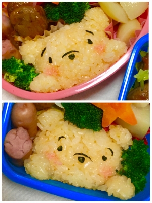 デコふりで 桜でんぶほっぺのプーさんキャラご飯 レシピ 作り方 By Kuuuma 楽天レシピ