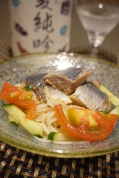 【高知食材】うるめいわしとトマトのサラダ素麺