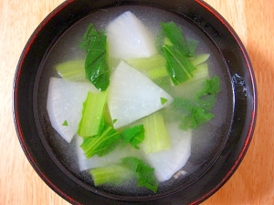 小松菜とかぶの味噌汁 レシピ 作り方 By Bird23 楽天レシピ