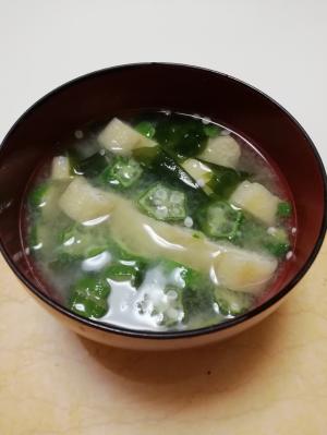 オクラと油揚げのお味噌汁 レシピ 作り方 By イク9110 楽天レシピ