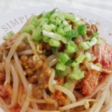 納豆ともやしのキムチ炒め♪