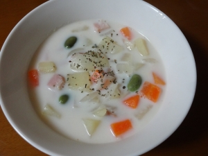 しじみの出汁で簡単に クラムチャウダー風スープ レシピ 作り方 By みーちゃん6914 楽天レシピ