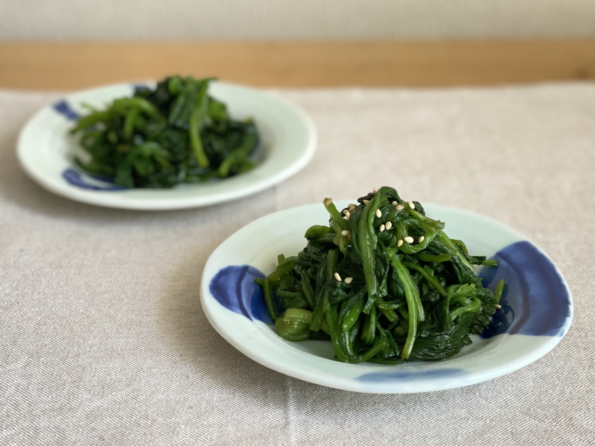 ”めんつゆで美味しい”　ほうれん草とツナのおひたし