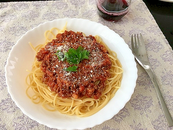 昭和の喫茶店風味なミートソーススパゲッティ