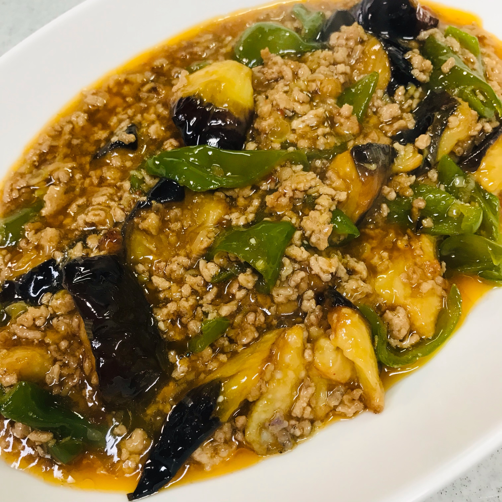 ピーマン入り麻婆茄子