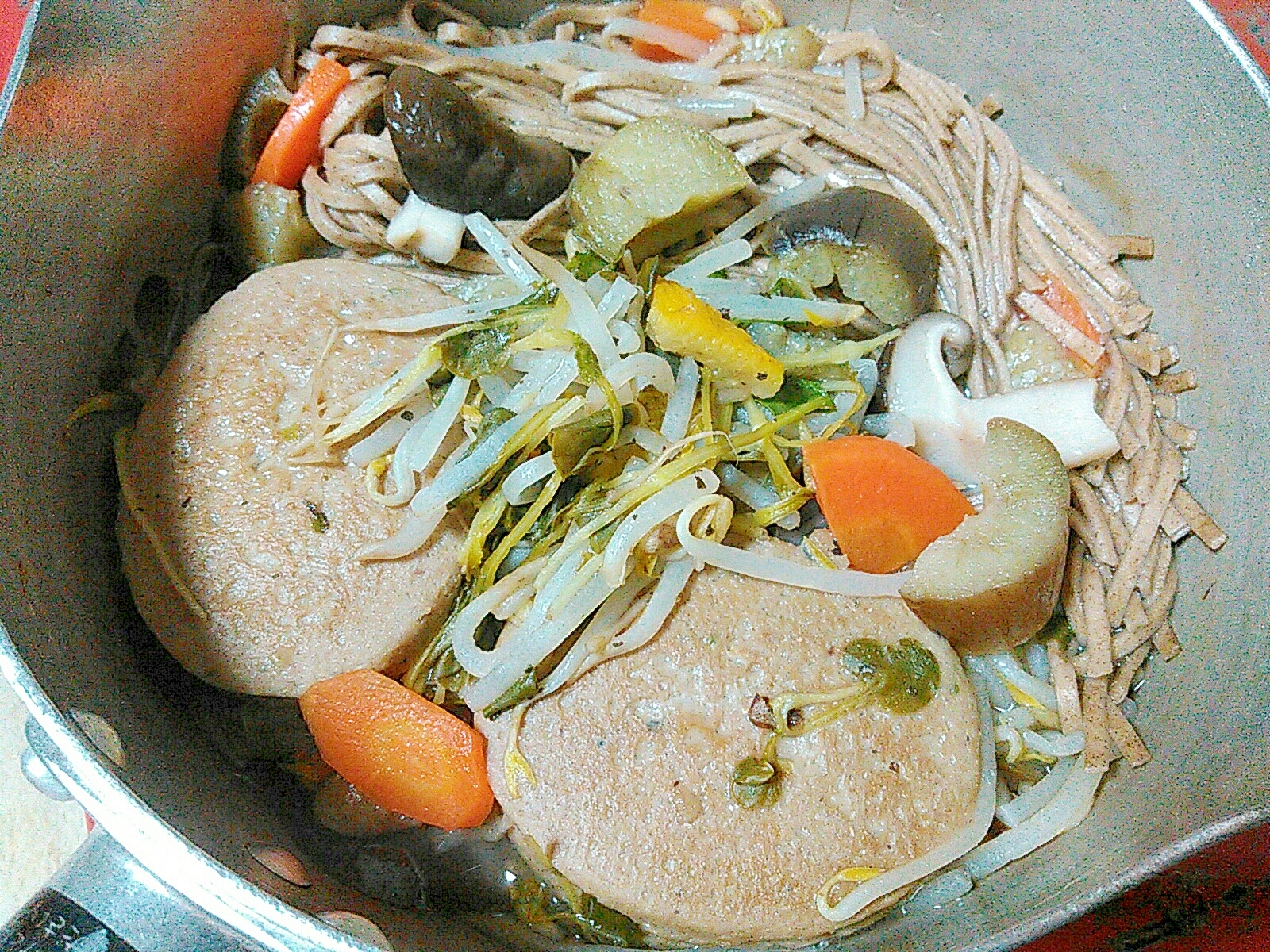 色々野菜つみれ蕎麦