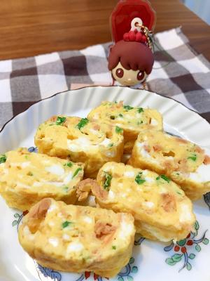 お弁当のおかずにも 鮭フレークとネギの卵焼き レシピ 作り方 By ぼくバナナ 楽天レシピ