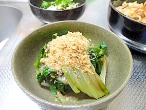 小さな野菜のおかず うまい菜のお浸し レシピ 作り方 By すいかサマ 楽天レシピ