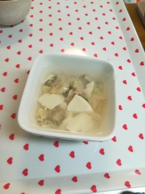 取り分け離乳食 餃子の具と豆腐のスープ レシピ 作り方 By Marmerow 楽天レシピ