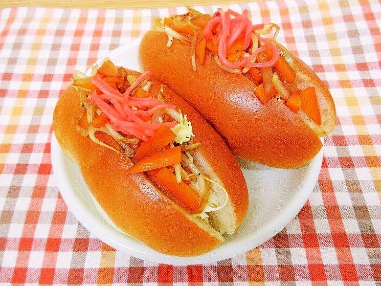 栄養士の卵考案☆焼きそばパン風サンド