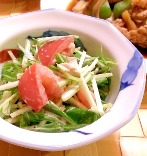 水菜とトマトとツナのサラダ レシピ 作り方 By メリッコ 楽天レシピ