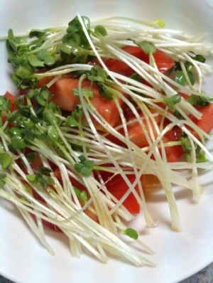かいわれ大根とトマトの美容サラダ レシピ 作り方 By はな94 楽天レシピ