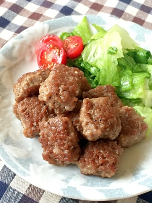 合挽き肉のサイコロステーキ レシピ 作り方 By みさきらりんず 楽天レシピ