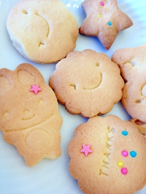 子供が喜ぶ バターなし型抜きクッキー 彡 レシピ 作り方 By ななじまる 楽天レシピ