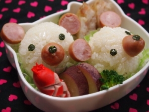 キャラ弁 超簡単 ウインナーでクマさん弁当 レシピ 作り方 By