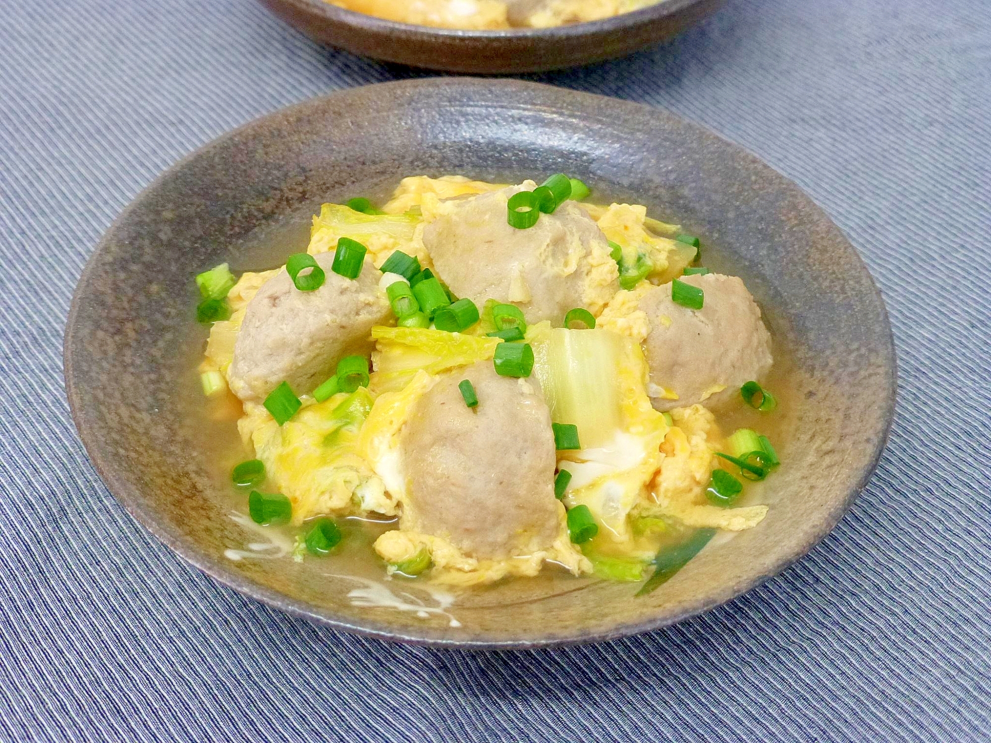 いわしのつみれの卵とじ