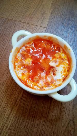 エビチリアレンジ レンジでエビチリの卵とじ レシピ 作り方 By みずたまsweet 楽天レシピ
