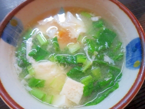 小松菜と卵と豆腐の味噌汁 レシピ 作り方 By Libre 楽天レシピ