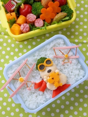 キャラ弁 空飛ぶスヌーピーのお弁当 レシピ 作り方 By Cherry05 楽天レシピ