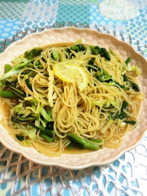 塩レモンと油菜のフライパンで簡単春パスタ レシピ 作り方 By 食いしん坊ともりん 楽天レシピ