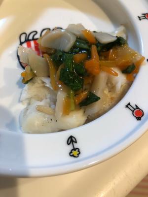 離乳食完了期 カレイと野菜のあんかけ レシピ 作り方 By ふじっこにー 楽天レシピ