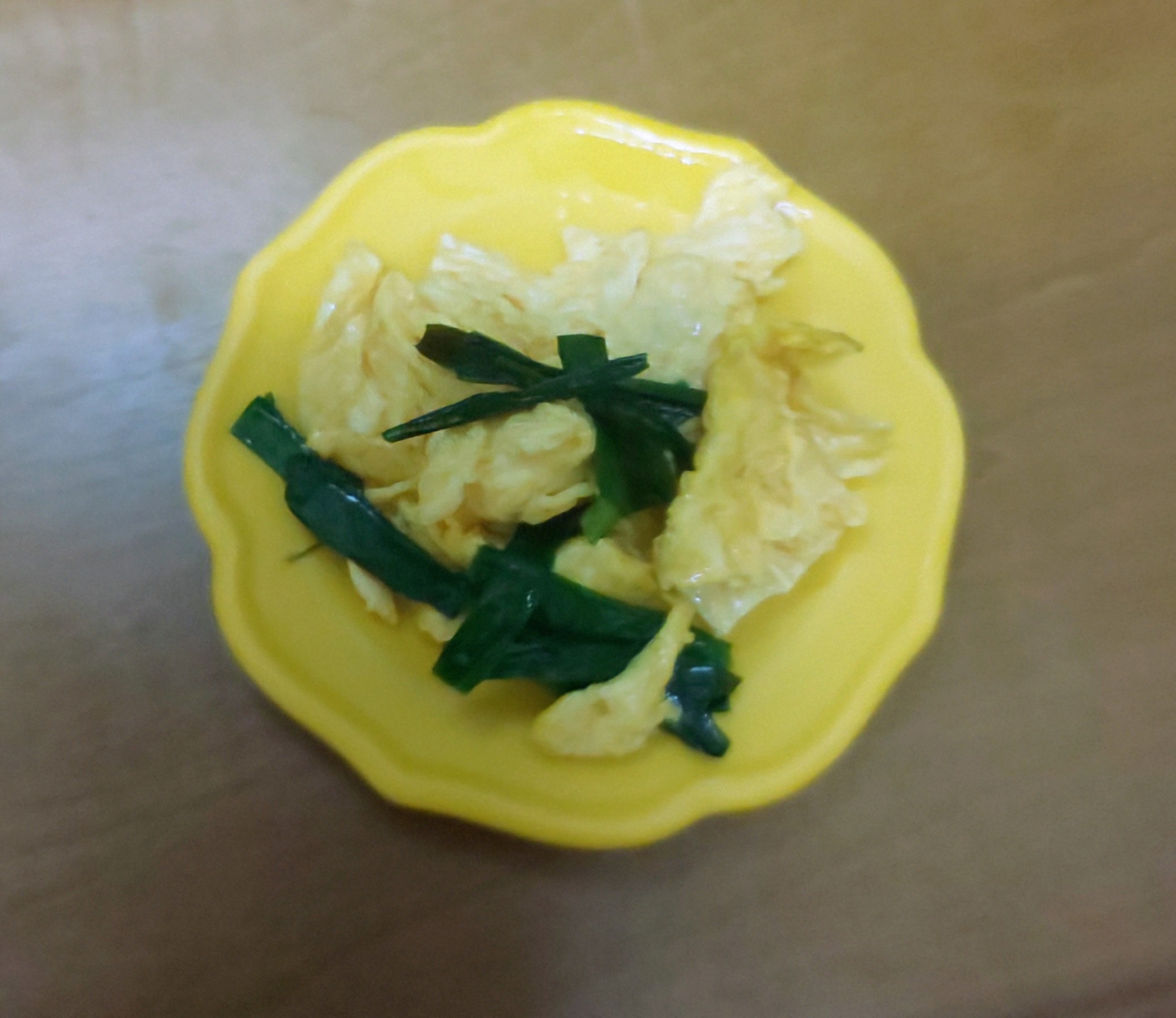 わけぎたっぷり入れた卵炒め