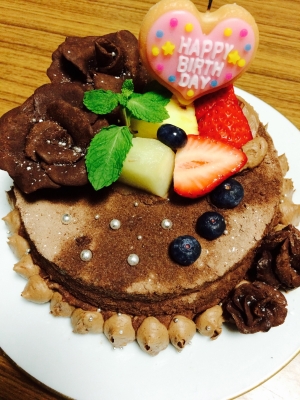 薔薇チョコクリームケーキ レシピ 作り方 By りんりんすずたん 楽天レシピ