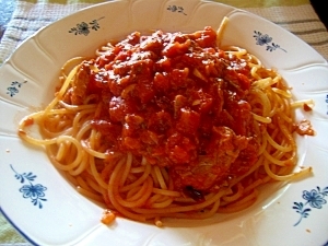 保存食を食べよう サバ味噌煮缶とトマト缶のパスタ レシピ 作り方 By カゲジジ 楽天レシピ