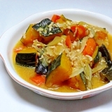 カボチャのそぼろ味噌煮